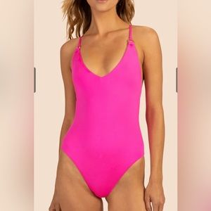 Trina Turk HIGH LEG MAILLOT one piece swimsuit NWT size 10